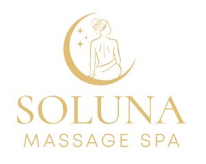 Soluna logo gold on white